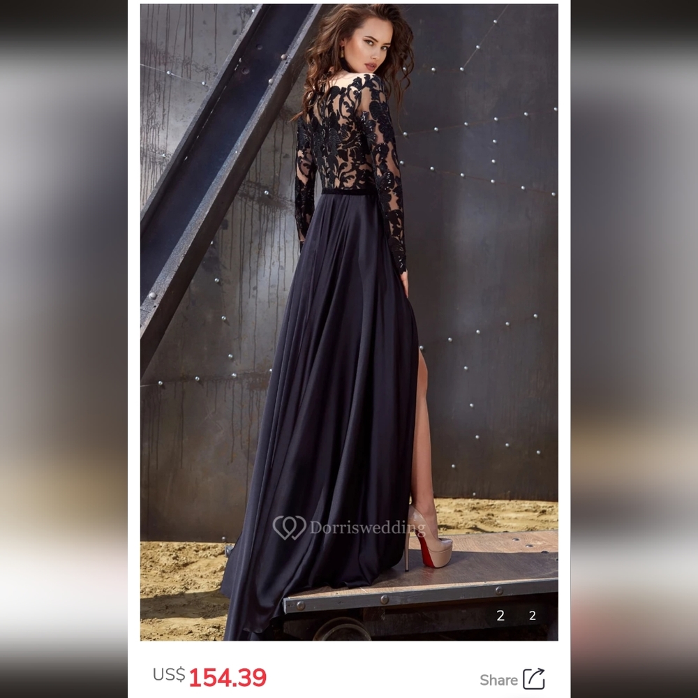 Dorris Wedding dress, black size 10 no alterations